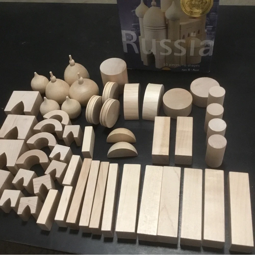 T.C. Timber Russian Set 51 Pieces HABA Master Builder Wood Block System #50-6632